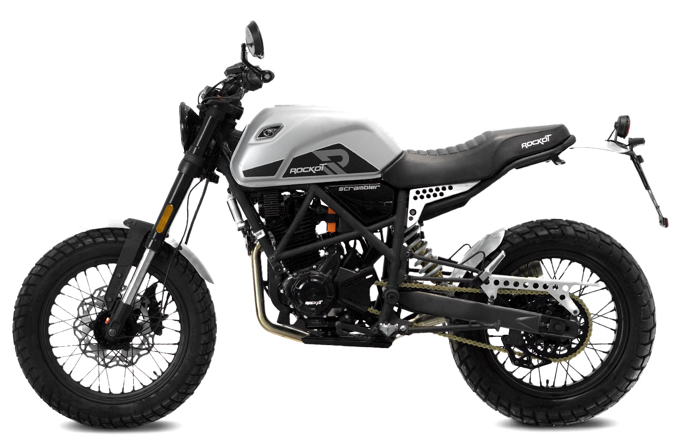 Мотоцикл дорожный ROCKOT SCRAMBLER (серый)